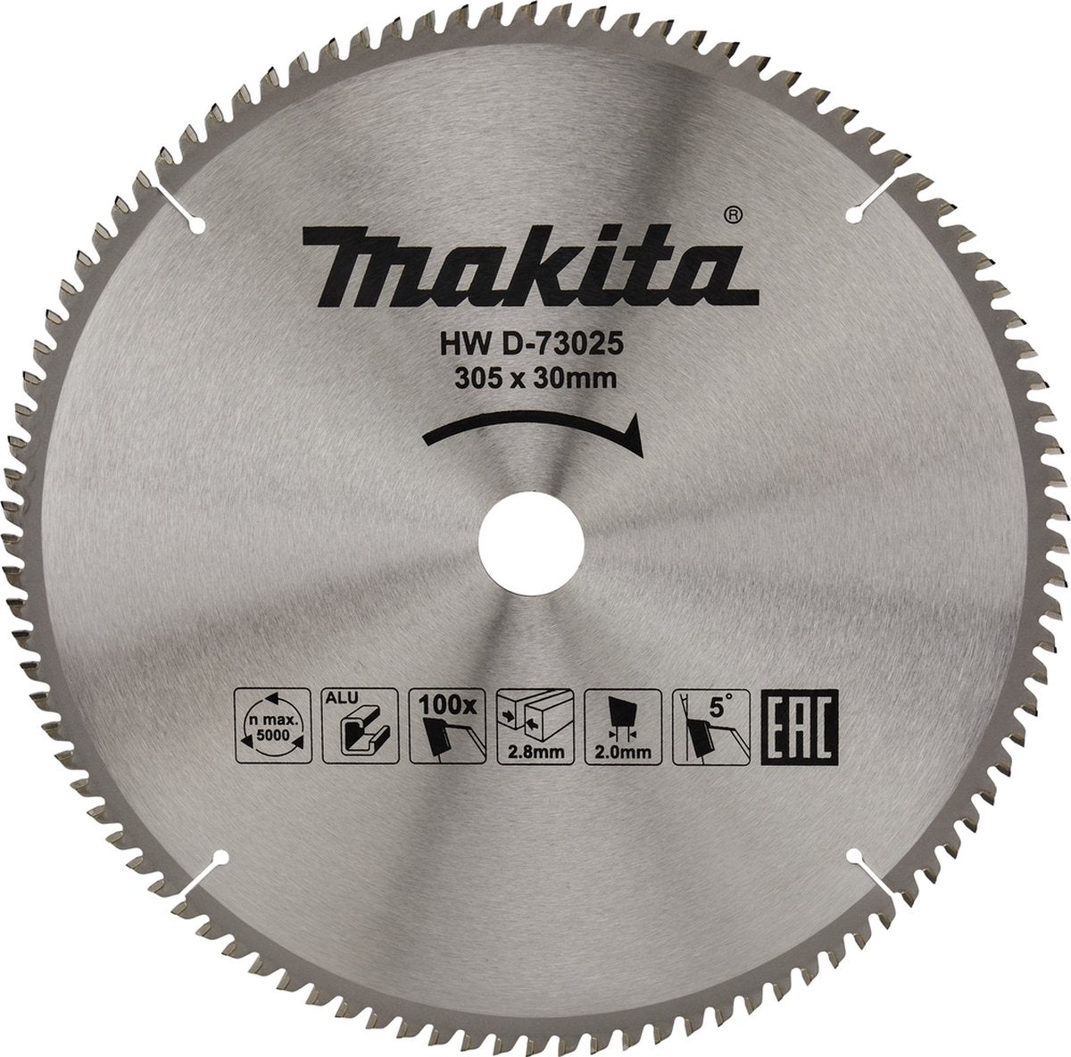 Accessoires Makita lame de scie à tronçonner aluminium | standard 305x30x2.8 100t 5g - d-73025 d-73025
