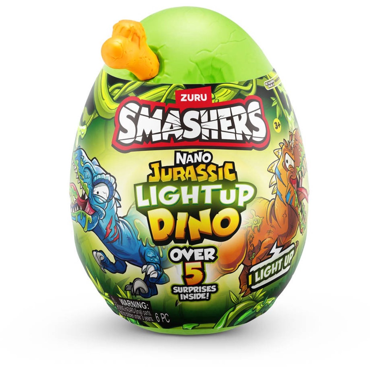 Smashers zuru nano jurassic illumine le dinosaure smash-o-saurus - dinosaure qui brille dans le noir
