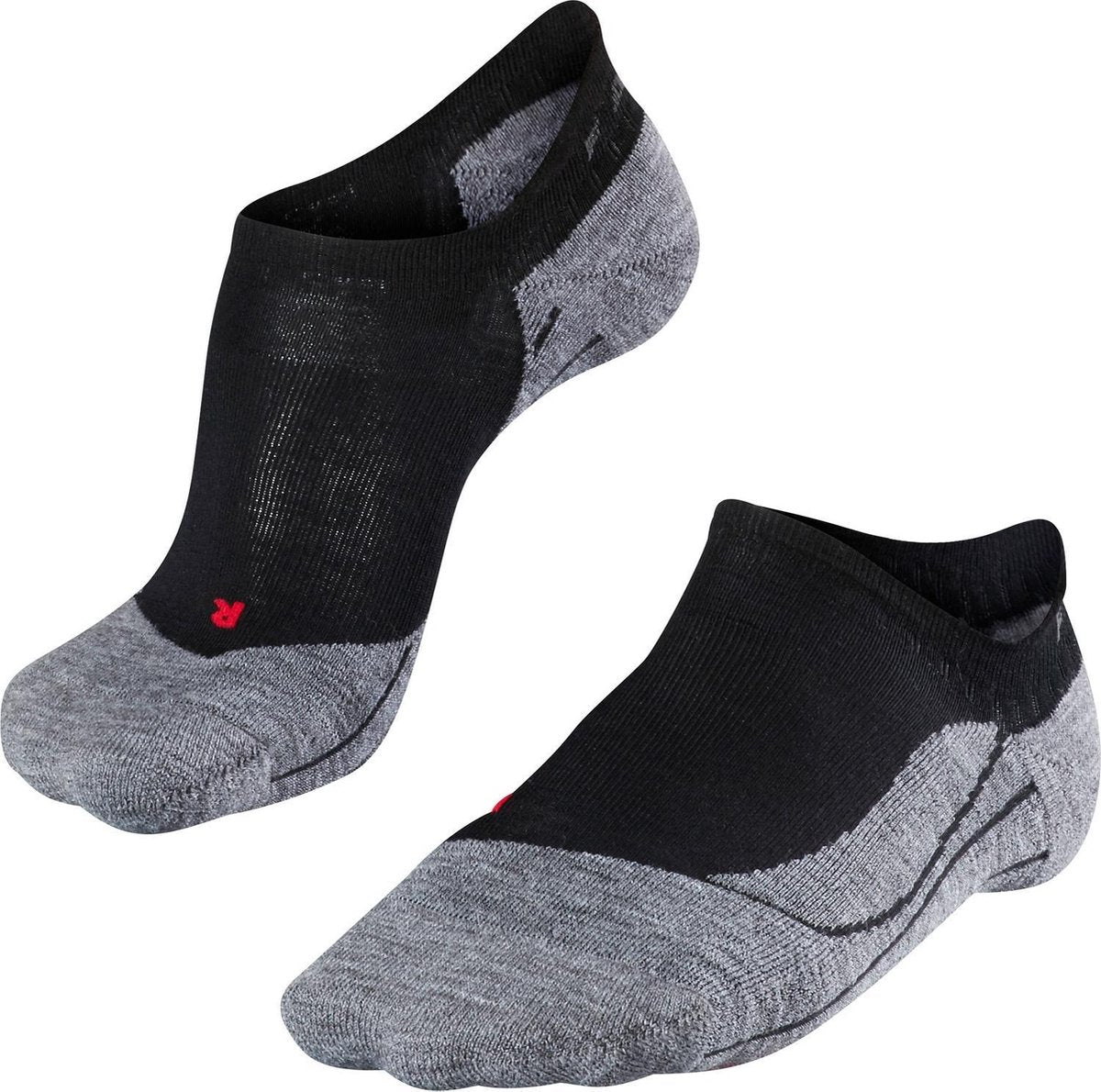 Falke tk5 chaussettes de marche invisibles anti-ampoules en laine fine matière fonctionnelle femme noir - taille 37-38