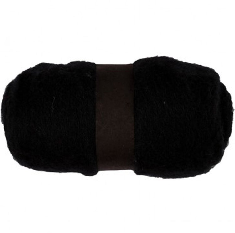 Laine cardée Creativ company, noire, 100 gr 1 pelote