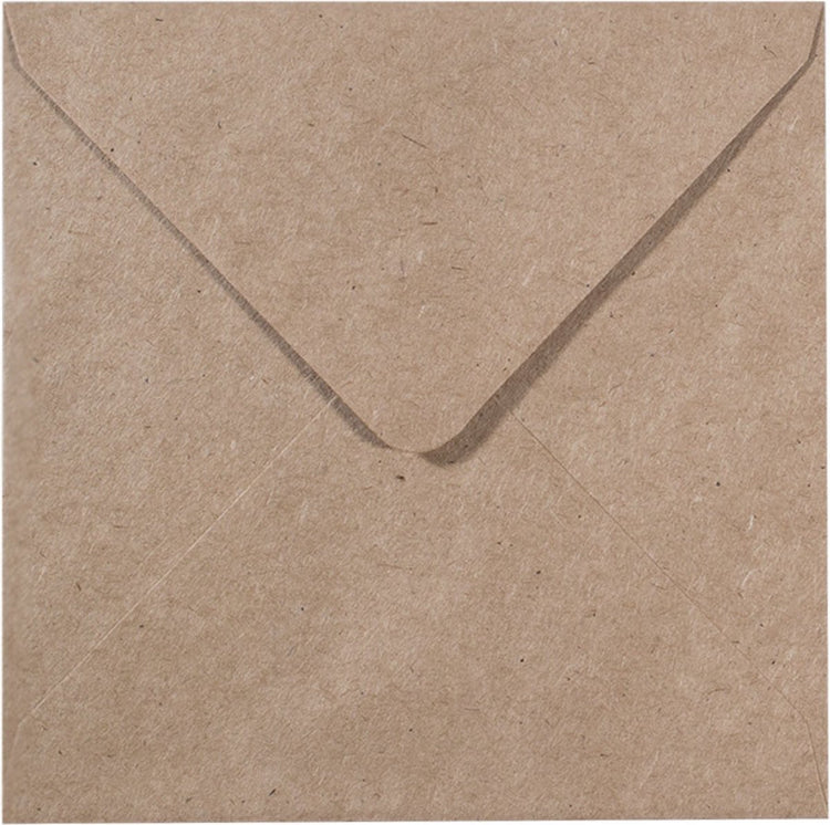 Enveloppes Florence de qualité robuste, kraft marron grand carré, 25 pièces, 16 x 16 cm pour cartes de vœux