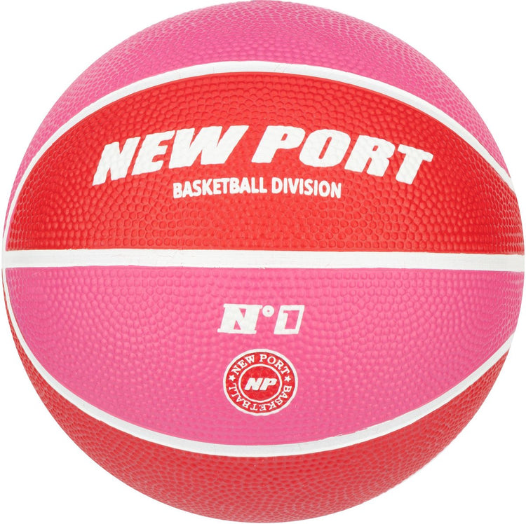 Mini ballon de basket New Port - rose rouge - taille 1