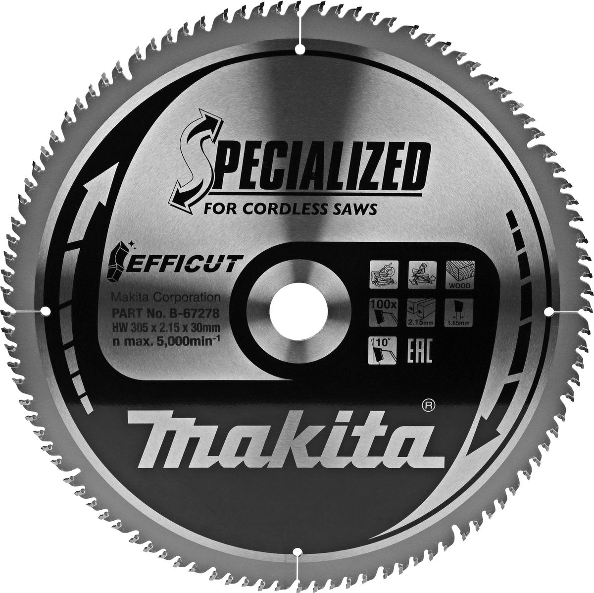 Makita lame de scie à tronçonner plateau bois - b-67321