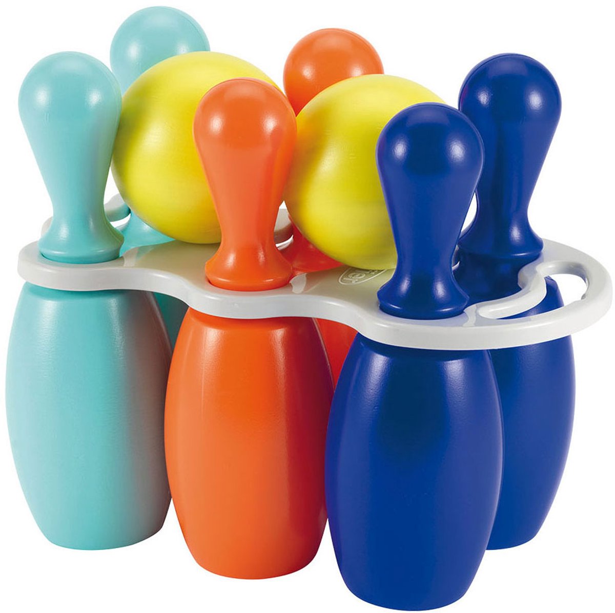 Ensemble de bowling Ecoiffier avec 2 balles, 8dlg.