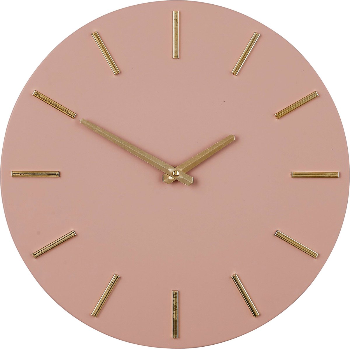 Horloge murale décorations Mica - or rose - d36 cm - aluminium - horloge murale - ronde