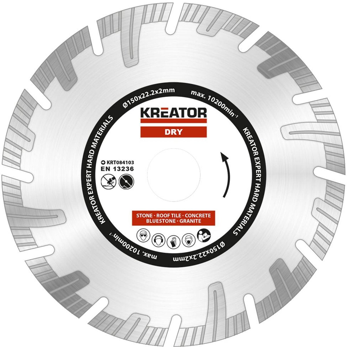 Kreator krt084103 jeu de disques diamantés – ø150mm
