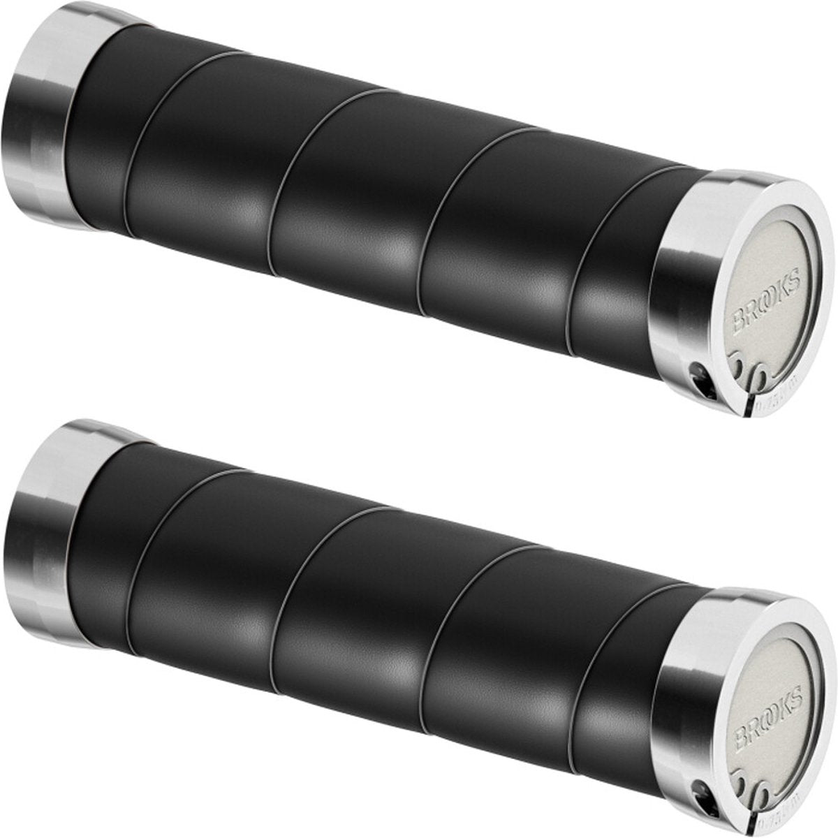 Brooks Grips Slender Poignées en cuir 100 130mm noir