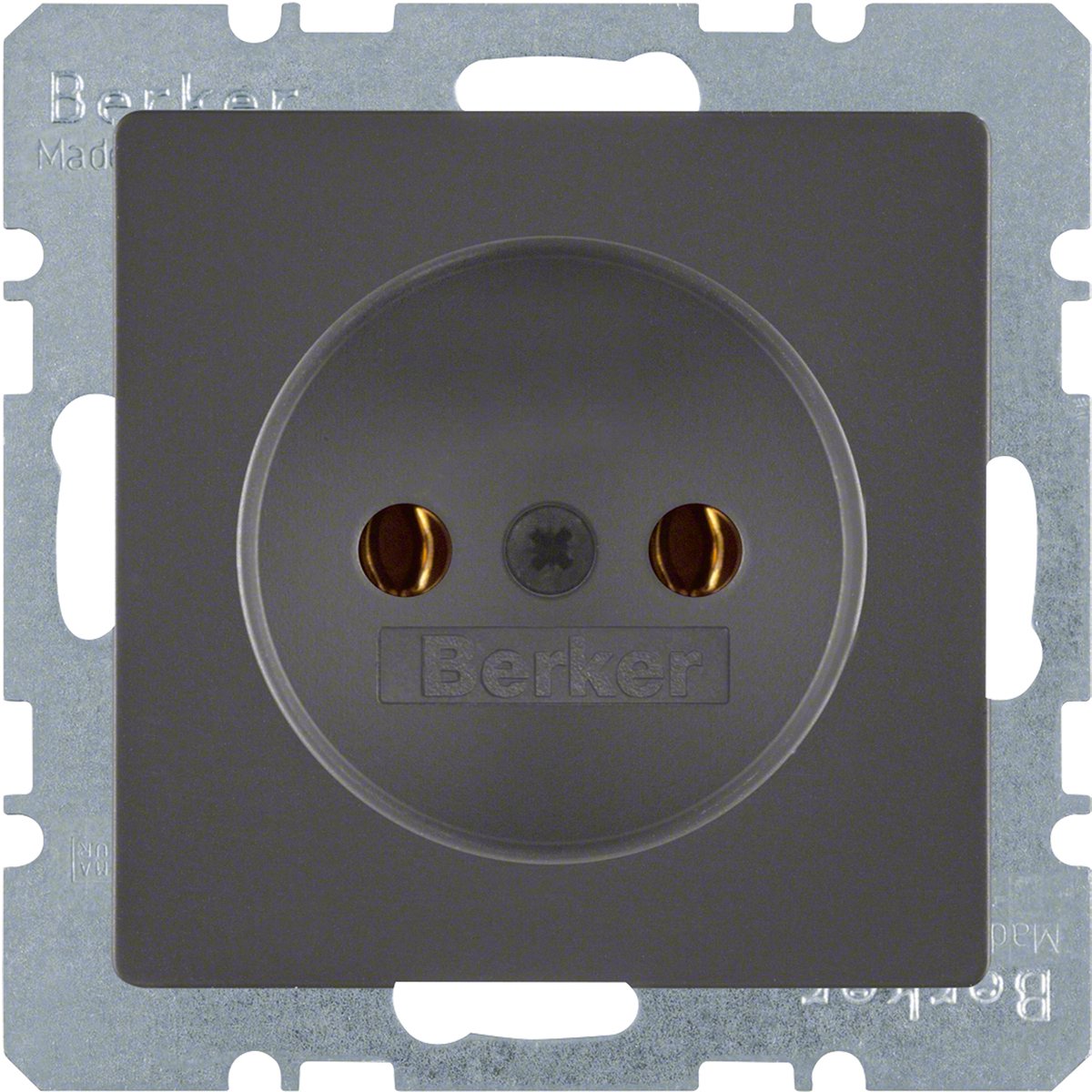 Berker q1 prise murale encastrable 1 voie anthracite