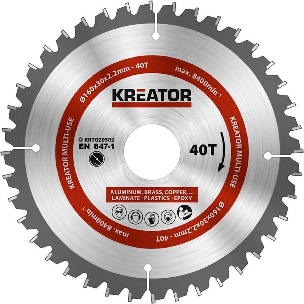 Kreator krt020502 lame de scie universelle 160 mm - 40t