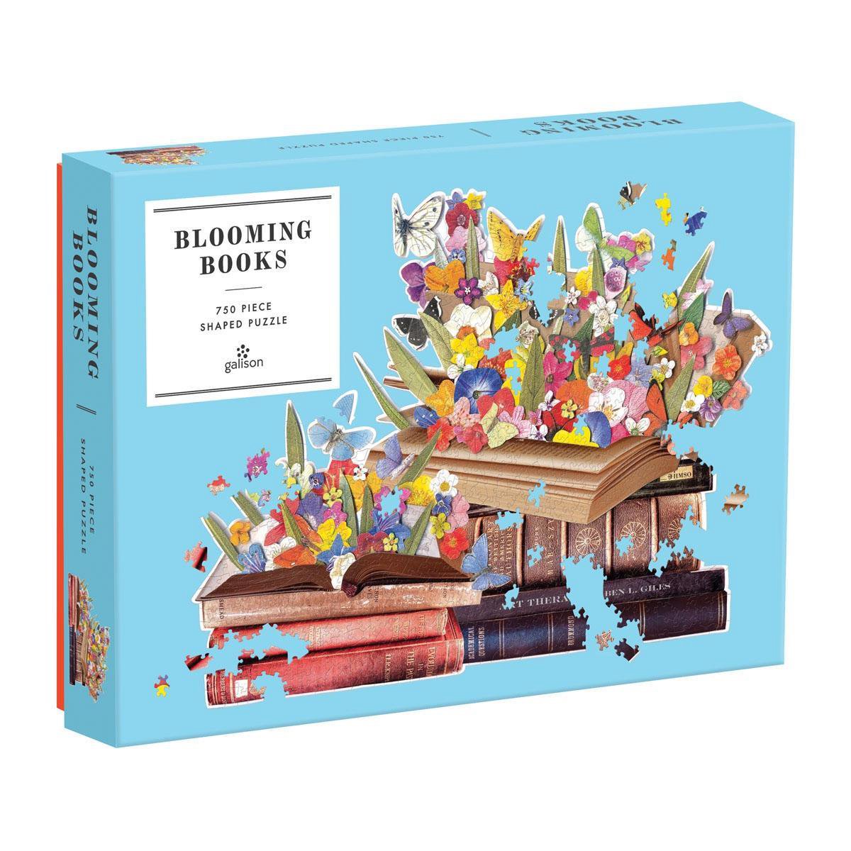 Puzzle en forme de livres fleuris de 750 pièces