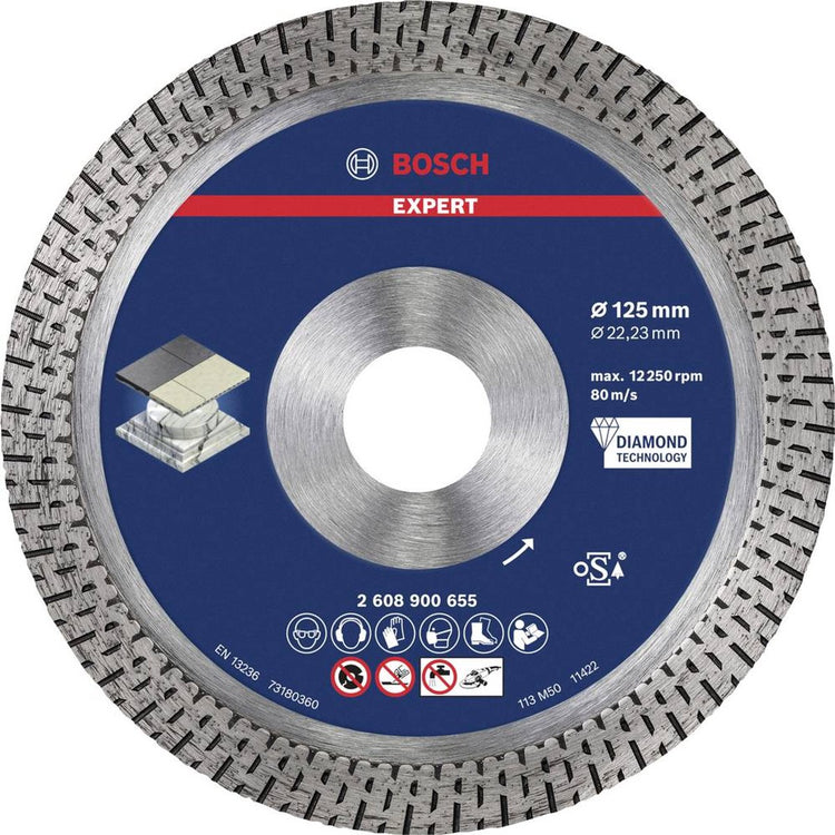 Bosch accessoires expert disque à tronçonner diamanté en céramique dure 125 x 22 | 23x1 | 4 x 10 mm - 2608900655