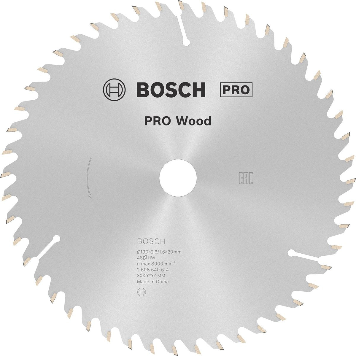 Bosch cirkzb opt 190x20 16x2.6 48t wz