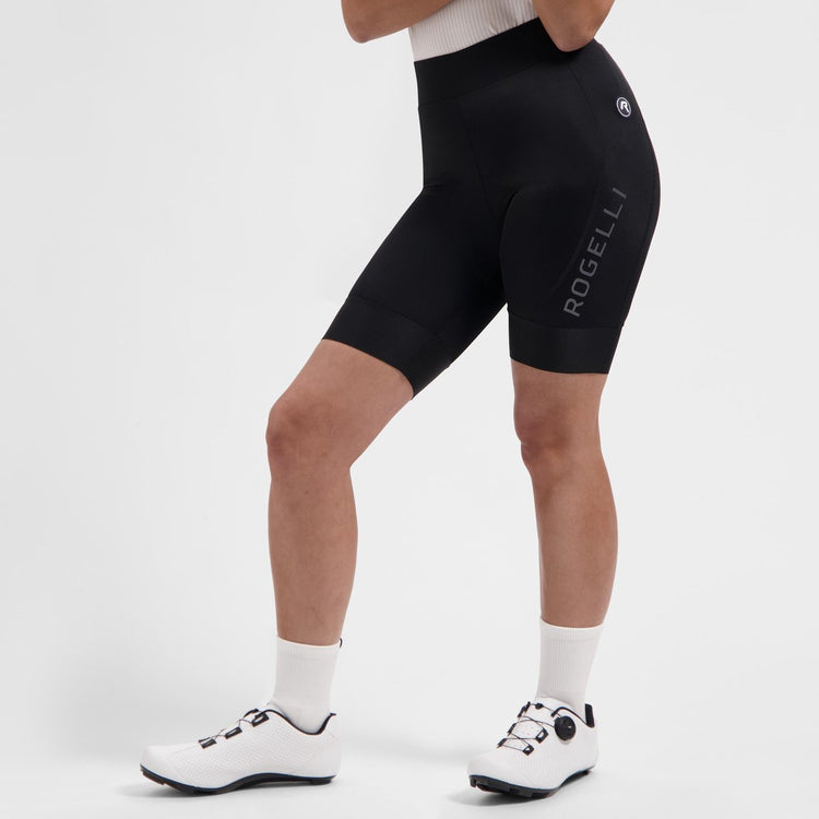 Rogelli essential iii pantalon de cyclisme court femme - avec peau de chamois - noir - xl