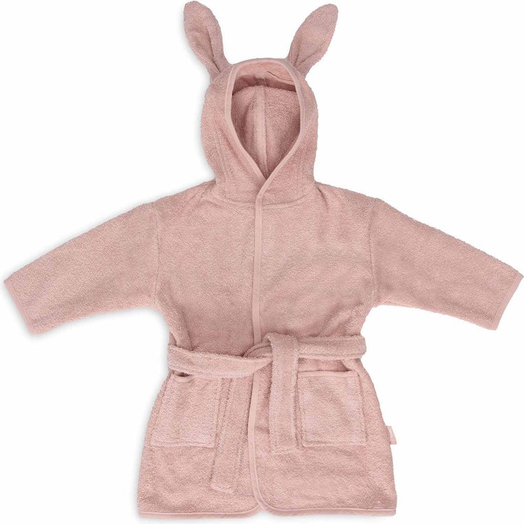 Jollein - peignoir bébé éponge 1-2 ans - peignoir enfant avec capuche - églantine