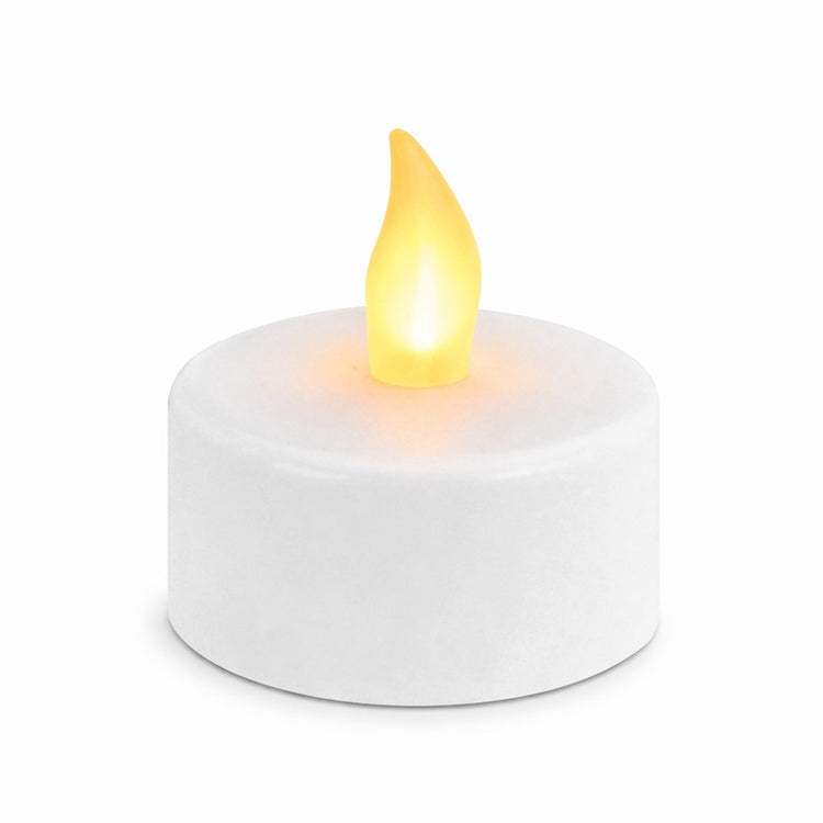 Arti casa Bougies chauffe-plat LED 2 pièces - Bougies chauffe-plat LED vacillantes sur batterie - Bougies chauffe-plat sans flamme nue - ø3,7 cm - blanc