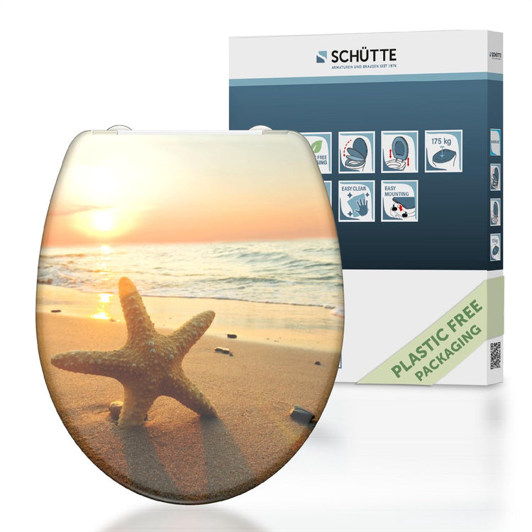 Schütte Schütte Toilet Seat avec Soft-Close Sea Star Duroplast with Print