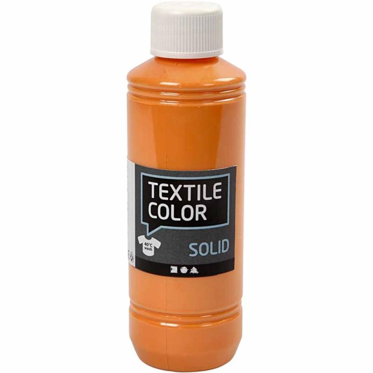 Creativ Company Couleur textile couvrant la peinture textile orange, 250 ml