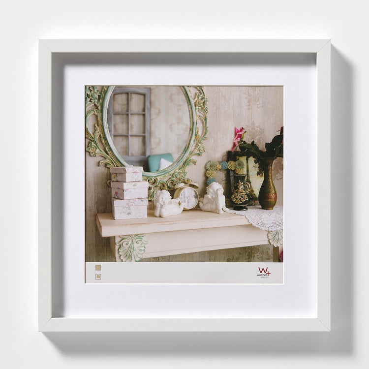 Walther Stockholm - cadre en bois mdf - format photo 40x40 cm - blanc
