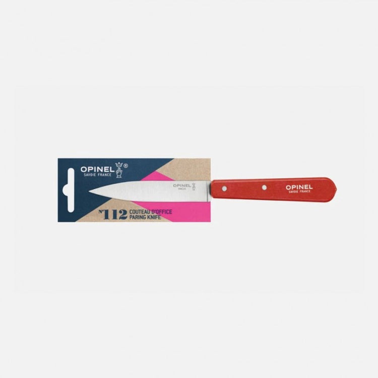 Couteau d'office Opinel n°112 - couteau de cuisine polyvalent - rouge