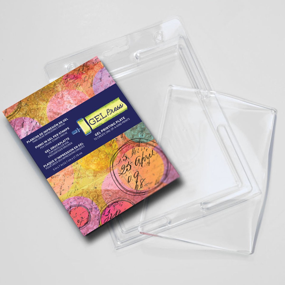 Plaque d'impression presse gel - gel - rectangle - 12,7 x 17,78 cm