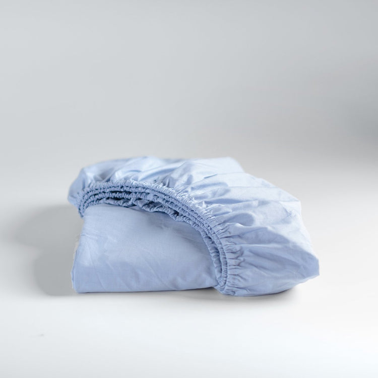 Cendrillon - week-end - drap-housse - jusqu'à 25 cm de hauteur de matelas - 100x210 cm - bleu tendre