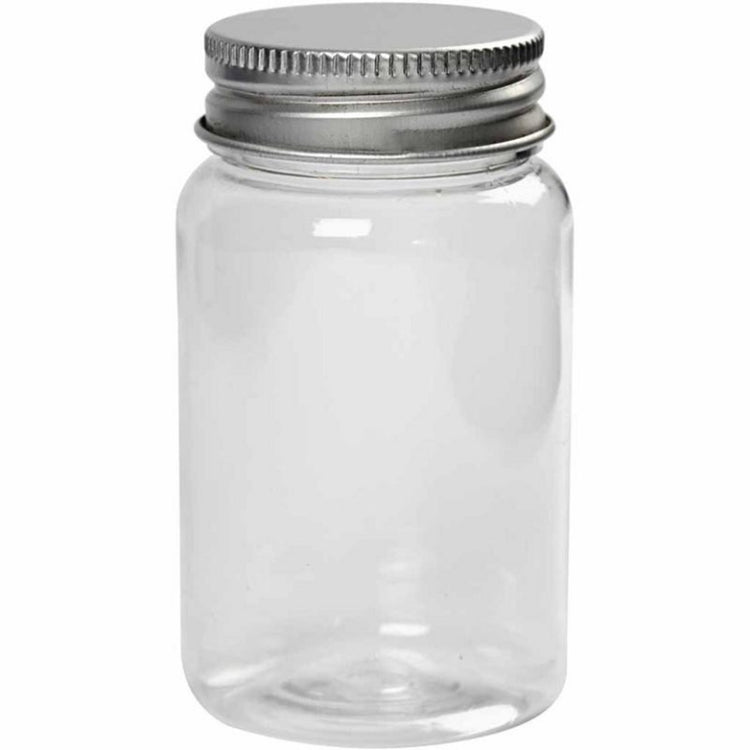 Pot Creativ company avec bouchon à vis, h : 77 mm, d 45 mm, 100 ml, 10 pièces 1 boîte