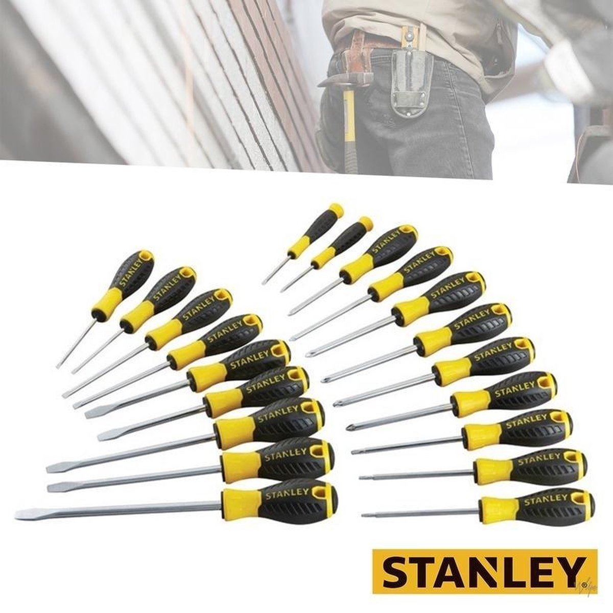 Stanley - jeu de tournevis - 20 pièces