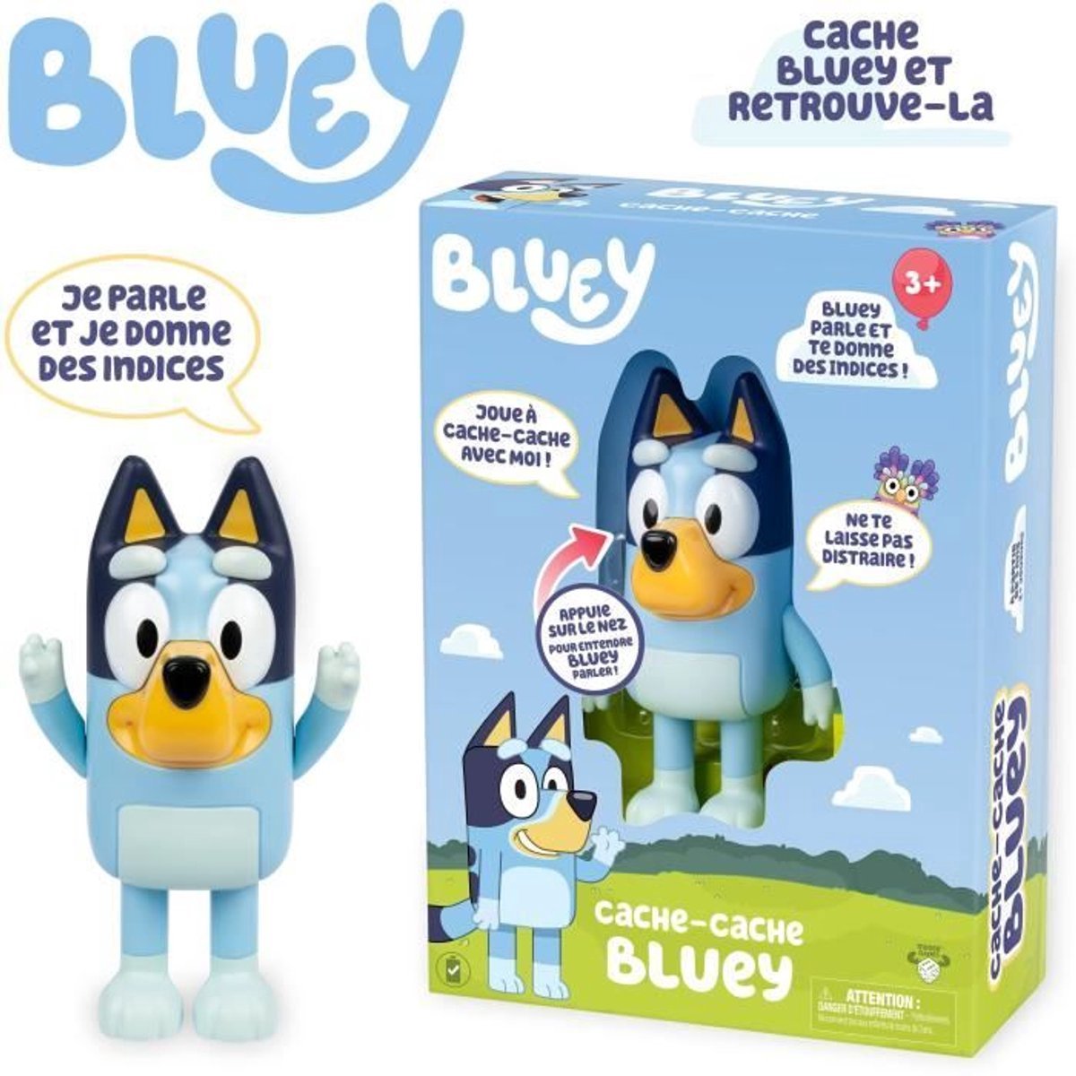 Moose toys bluey - cache cache (français) - jeu d'enfant électronique