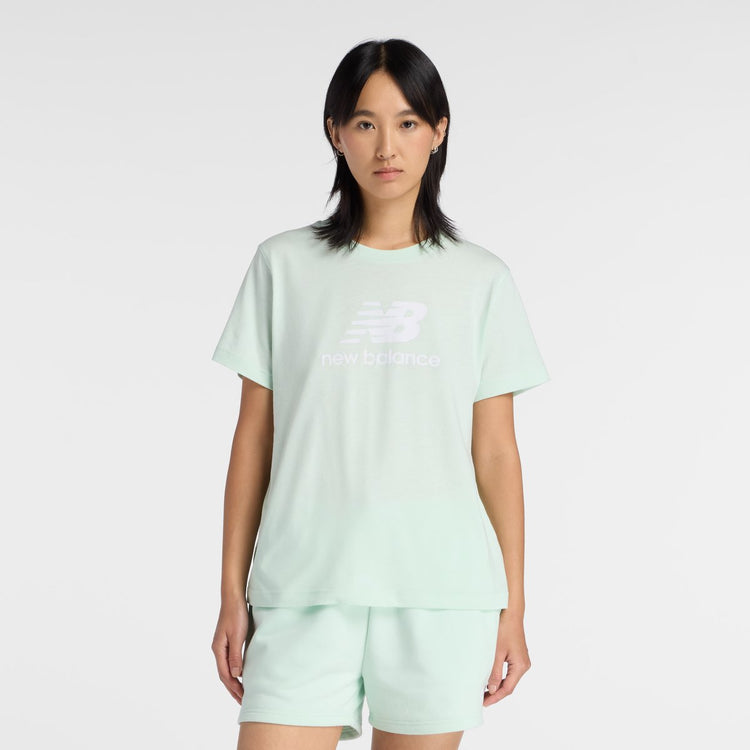 T-shirt femme new balance sport essentials jersey logo - cosmic jade