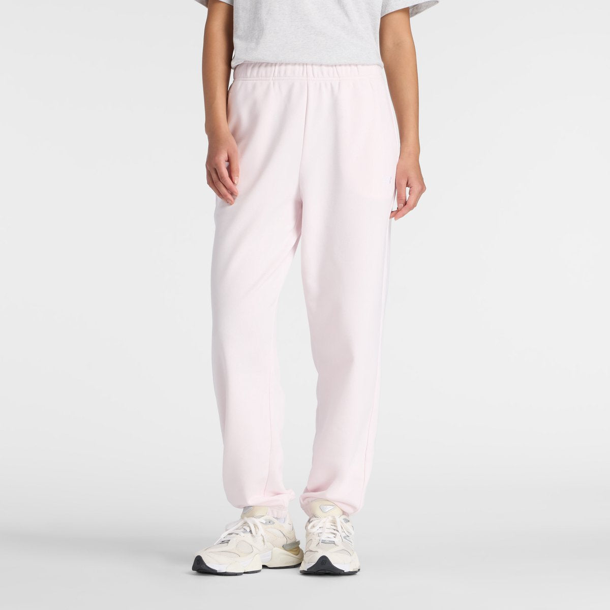 Pantalon femme New Balance Sport Essentials French Terry Jogger - Rose Sel