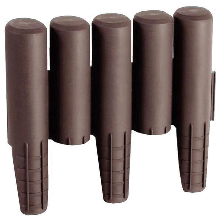 Palissade de bordure Prosperplast env. 270 cm - marron - lot de 10 pièces