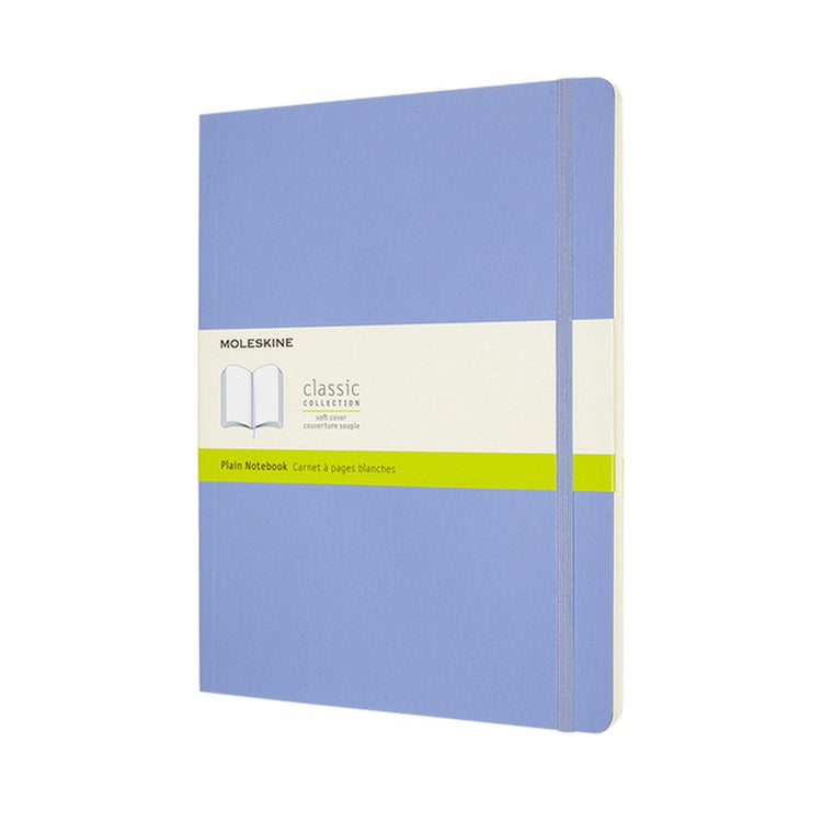 Carnet classique Moleskine - extra large - couverture souple - vierge - bleu hortensia