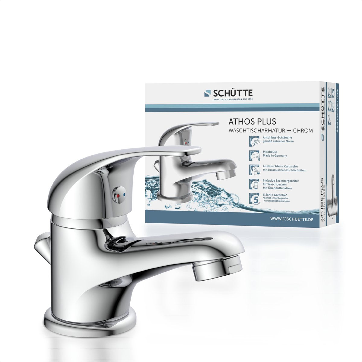 Ngk schutte athos plus lavabo à levier unique en merane | chromé 41100
