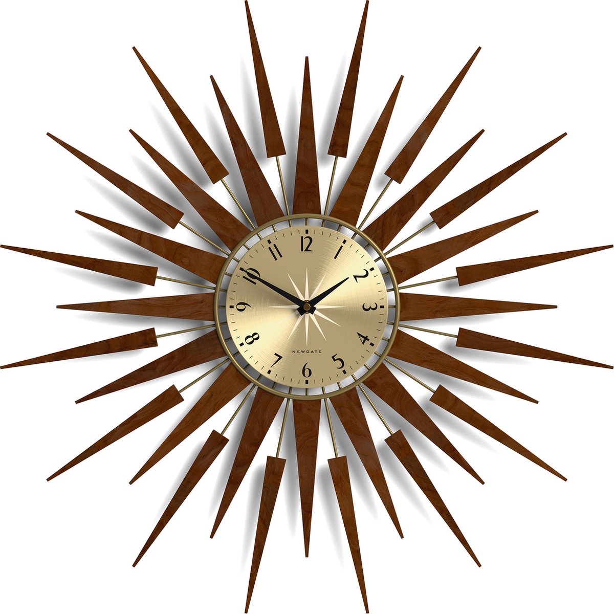Newgate pluton - horloge murale - bois foncé