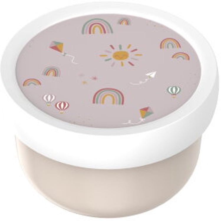 Mepal boîte à fruits campus - 300 ml - avec fourchette à fruits - se ferme bien - boîte à goûter - arc-en-ciel soleil