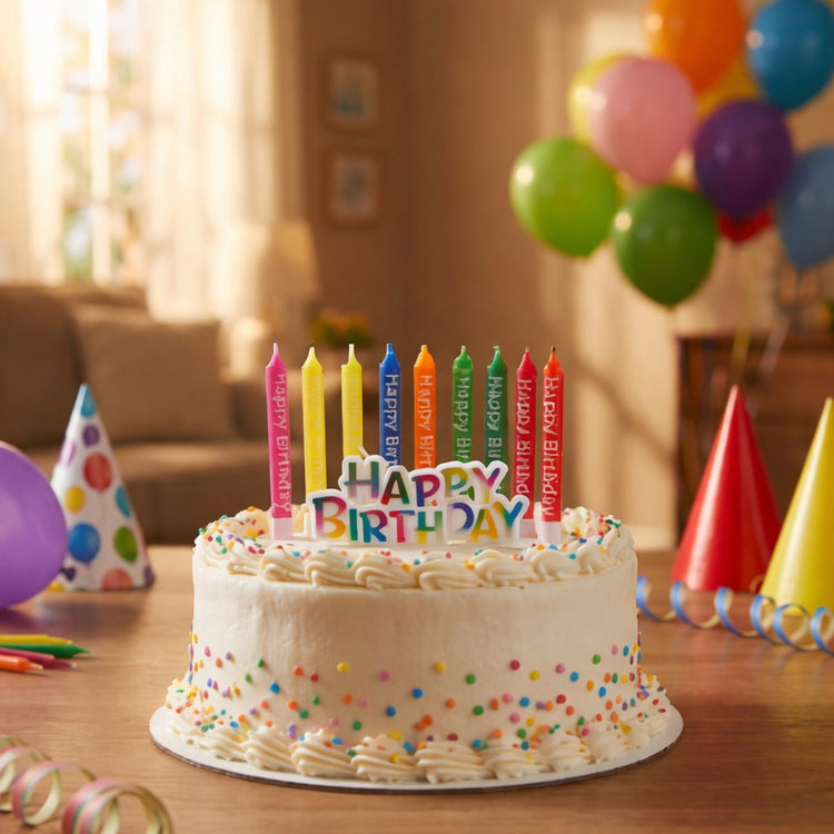 Ensemble de bougies d'anniversaire Party Casa sans marque sans marque 13 pièces - bougies de gâteau de joyeux anniversaire - bougies de fête avec supports - bougies de fête pour gâteau d'anniversaire - accessoires d'anniversaire