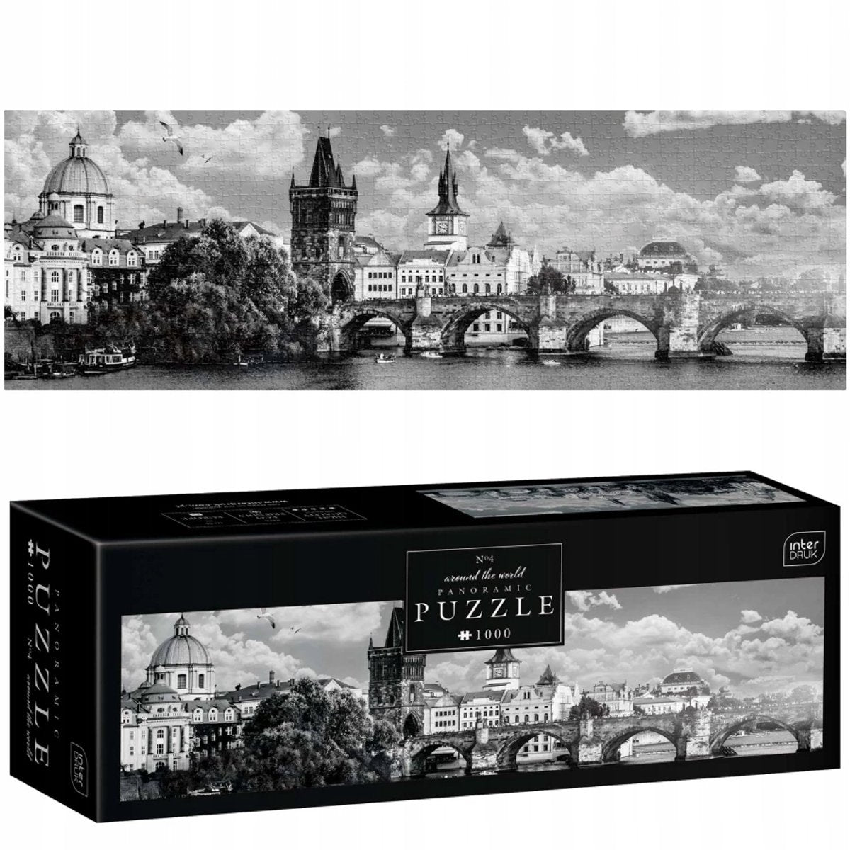 Puzzle jeux Geronimo - 1000 pièces - puzzle panoramique interdruk 1000 pièces pont de Prague -