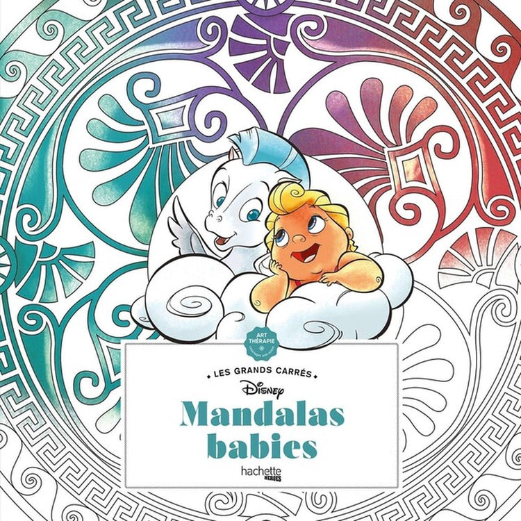 Hachette héros disney les grands carrès disney mandalas bébés - - livre de coloriage pour adultes