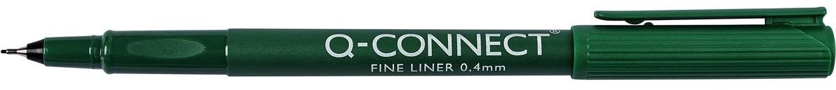 Feutre fin Q-connect, 0,4 mm, boîte de 10 pièces, vert