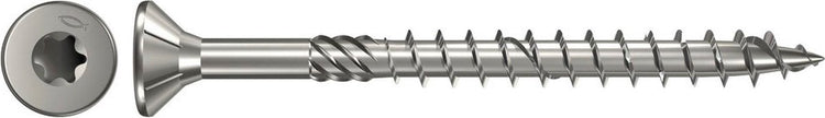 Vis pour panneaux d'aggloméré Fischer 5x60mm - tête plate - inox A4 - filetage partiel - T20 - 40566 (par 200 pièces)