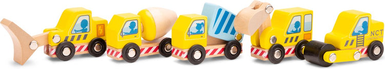 New Classic Toys ® Mini véhicules de construction en bois - Ensemble de véhicules de construction - Voiture jouet - Véhicule jouet - 5 voitures
