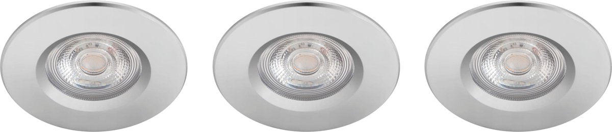 Spot encastrable pour salle de bain Philips LED Philips Dive - 3 lumières - chrome