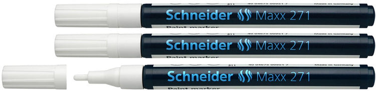Instruments d'écriture Schneider marqueur peinture Schneider - maxx 271 - 1-2 mm - blanc - 3 pièces - s-127149-3
