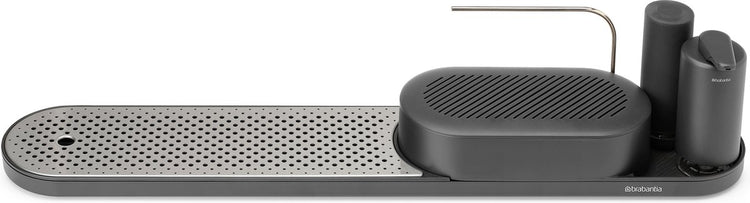 Brabantia ensemble organisateur d'évier et distributeur de savon Sinkstyle - grand - gris infini minéral
