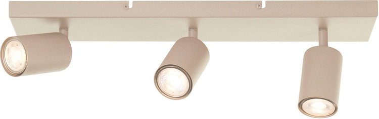 Brilliant jello - plafonnier - led gu10 3x5w - 350lm - 3000k - dimmable - champagne