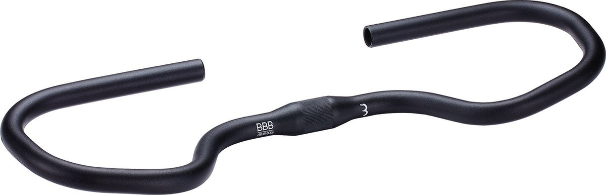 Bbb cycling multibar os guidon de vélo - guidon papillon léger - guidon de vélo ergonomique vélo de ville - aluminium - noir - bhb-30os