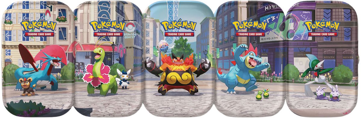 Asmodee Pokémon Mega Evolution Chaos Rising Lumious City Mini boîte en métal