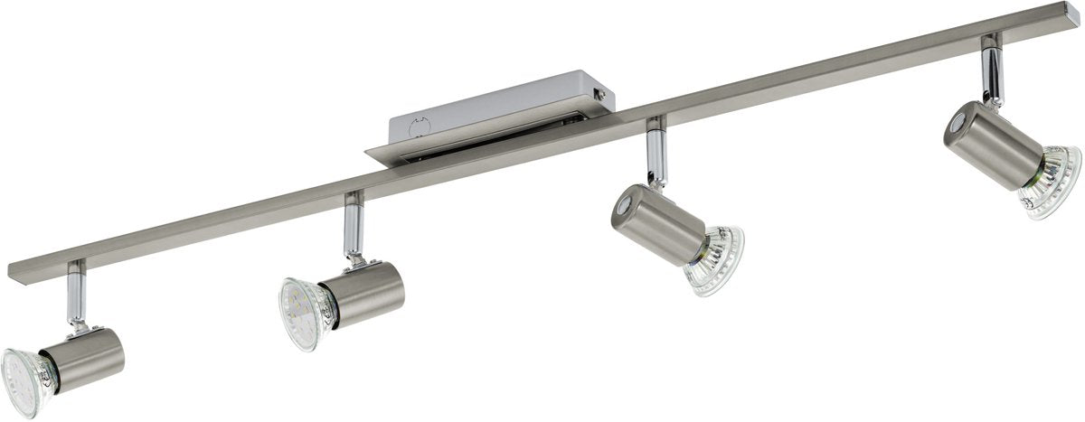 Eglo rotttelo - spots de plafond - 4 lumières - nickel mat, chrome