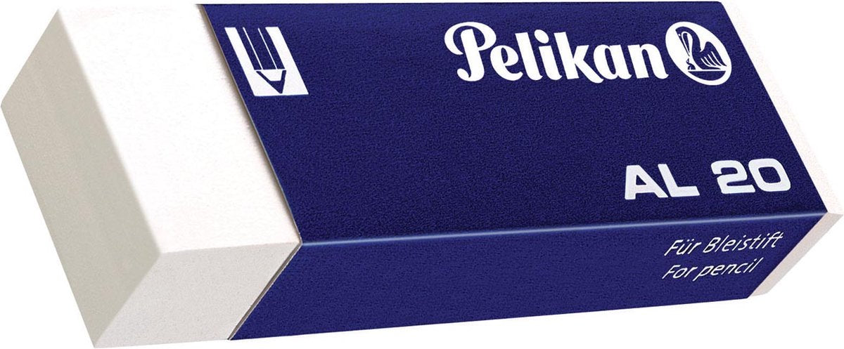 Gomme à crayon blanche Pelikan en boîte de 20 pièces