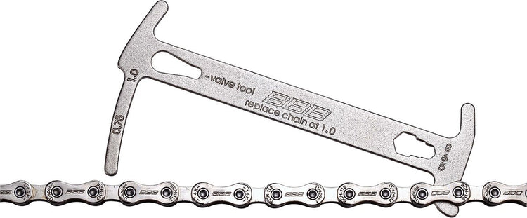 Jauge de chaîne de cyclisme Bbb - compteur d'usure de chaîne de vélo - y compris outil de crochet de chaîne - vérificateur de chaîne - btl-125
